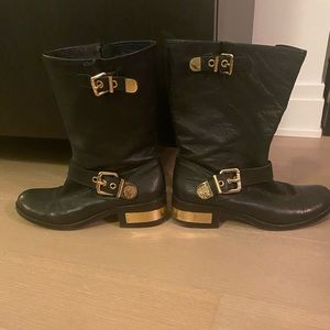 Vince Camuto Winchell Leather Moto Boot